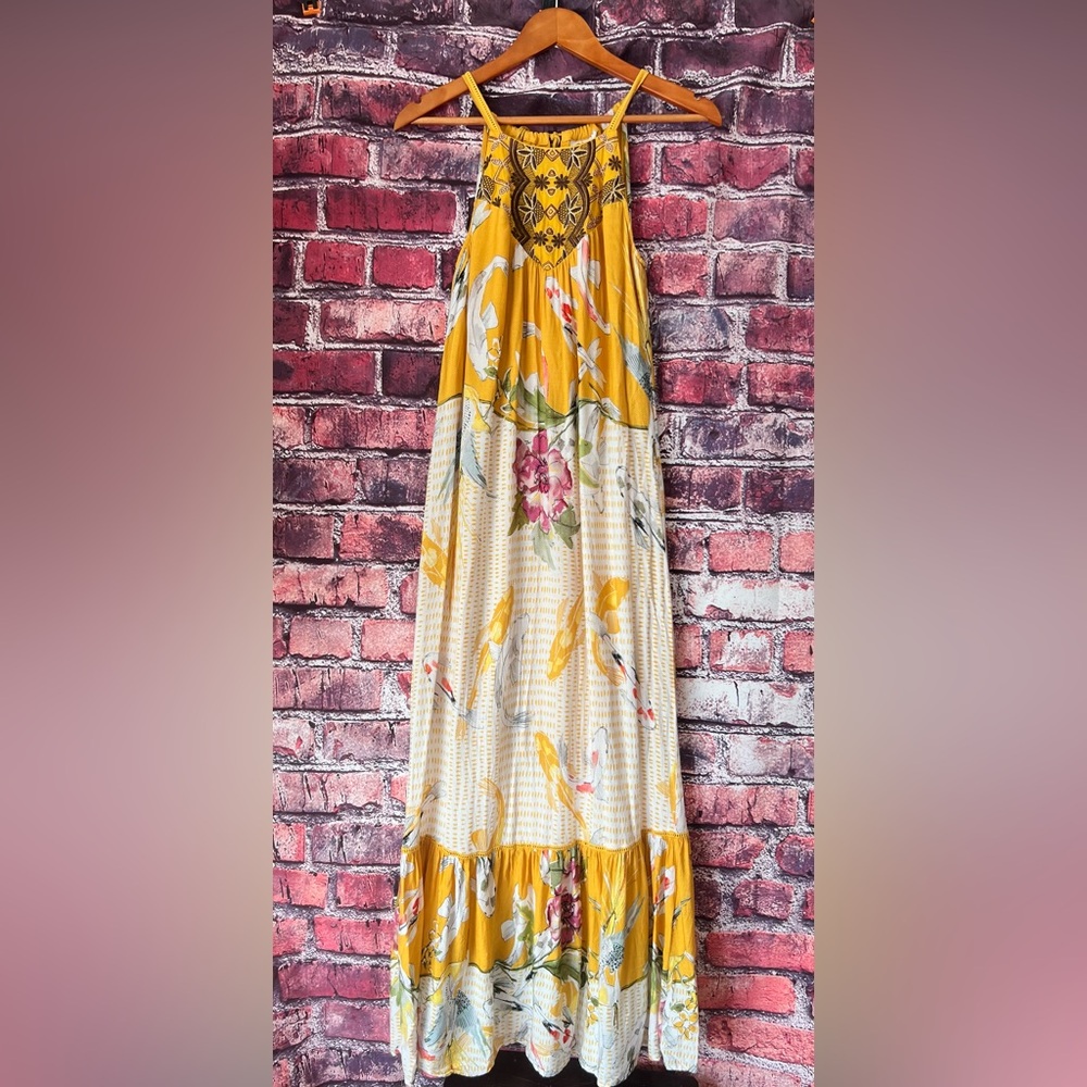 Anthropologie One September Paradiso Halter Dress